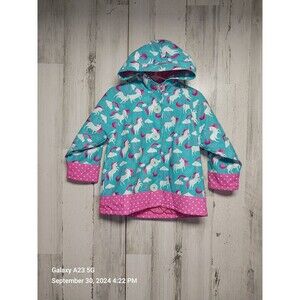 Western Chief Girls Unicorn Print Hooded Rain Jacket Size 2T